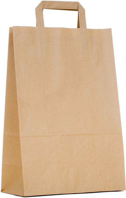 Carrier bag brown with flat handle 280x170x270mm